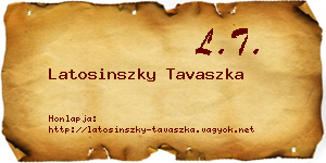 Latosinszky Tavaszka névjegykártya